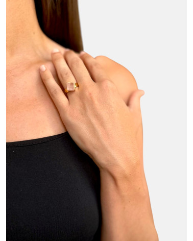 ANILLO CUARZO ROSA