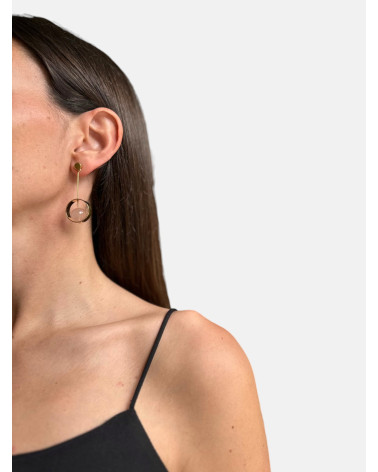 PENDIENTES DUA CUARZO ROSA