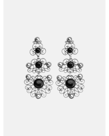 PENDIENTES ADEREZO TRIPLE AZABACHE