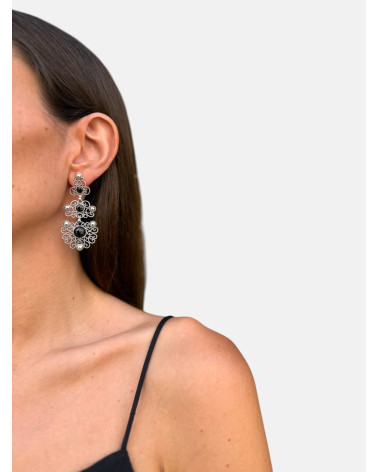 PENDIENTES ADEREZO TRIPLE AZABACHE