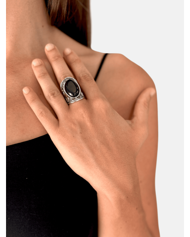 ANILLO AZABACHE ÓVALO