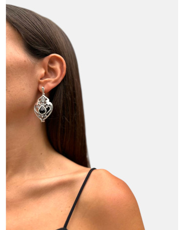 PENDIENTES INTEMPORAL AZABACHE GRANDES BARRA