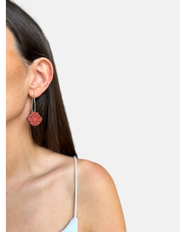 PENDIENTES FILIGRANA ROMBO GANCHO