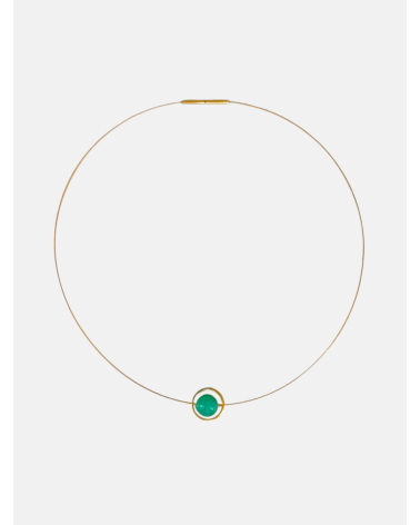 COLLAR DUA PEQUEÑO ÁGATA VERDE