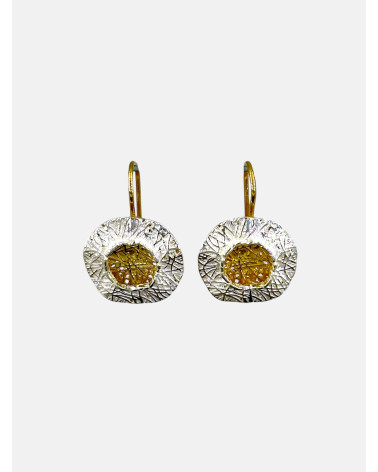 PENDIENTES BLANCO Y NEGRO GRANDES CHAPADOS
