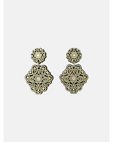 PENDIENTES FILIGRANA ROMBO PRESIÓN