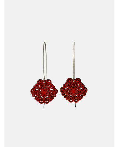 PENDIENTES FILIGRANA ROMBO GANCHO