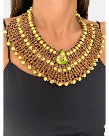COLLAR SEMILLAS SATERÉ VERDE