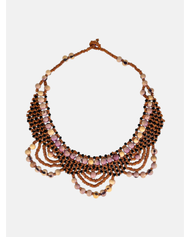 COLLAR SEMILLAS SATERÉ LILA MINI