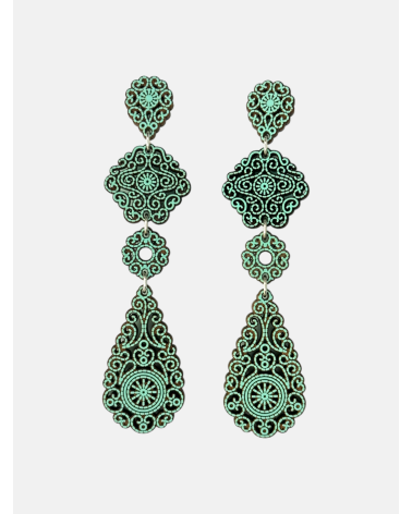 PENDIENTES FILIGRANA LÁGRIMA CUÁDRUPLE