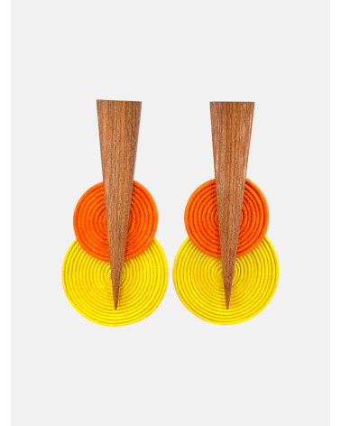 PENDIENTES TECA ALGODÓN