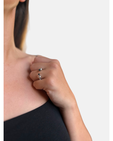 ANILLO TORQUE AZABACHE LISO