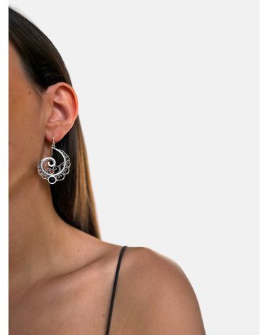 PENDIENTES AZABACHE ESPIRAL