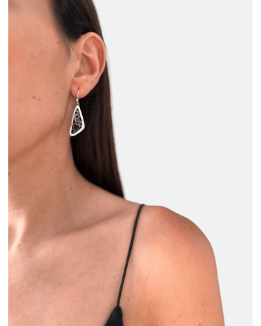 PENDIENTES AZABACHE Y CORAL GANCHO