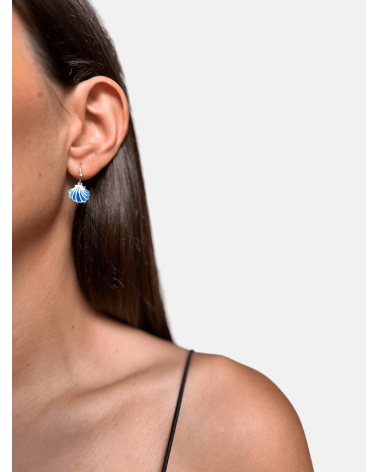 PENDIENTES CONCHA ESMALTE GANCHO