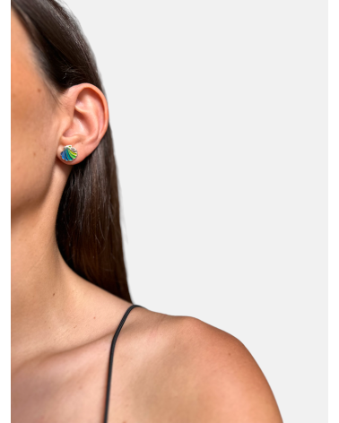PENDIENTES CONCHA ESMALTE PRESIÓN