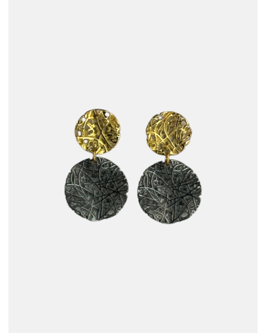 PENDIENTES EVOQUE DOBLE CHAPADOS