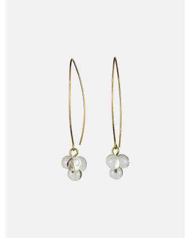 PENDIENTES FLOR GANCHO LARGO