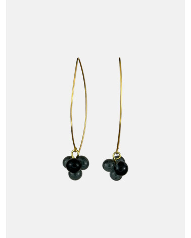 PENDIENTES FLOR GANCHO LARGO