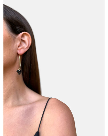 PENDIENTES FLOR GANCHO LARGO