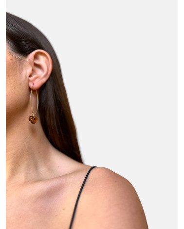 PENDIENTES FLOR GANCHO LARGO