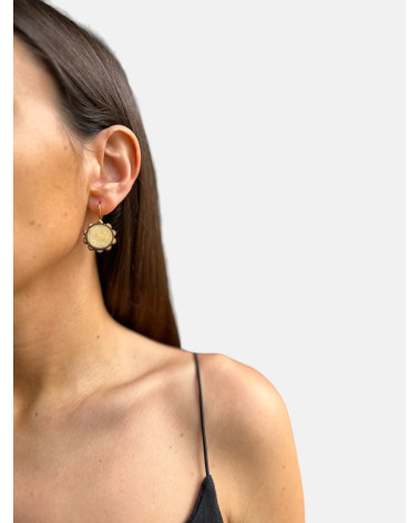 PENDIENTES PANDERETA PIEL