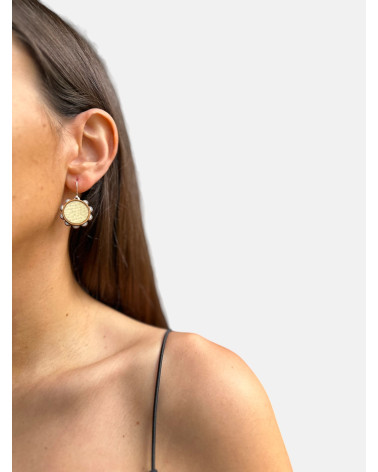 PENDIENTES PANDERETA PIEL