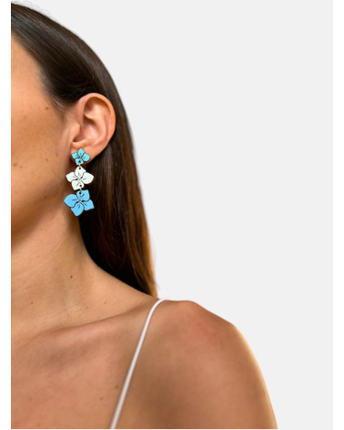 PENDIENTES HORTENSIA TRIPLE