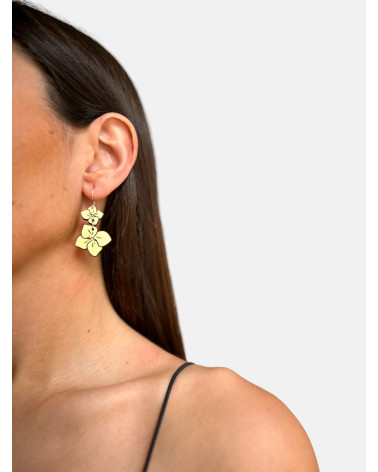 PENDIENTES HORTENSIA DOBLE GANCHO