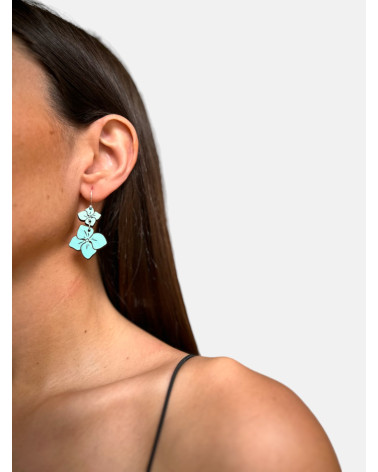 PENDIENTES HORTENSIA DOBLE GANCHO