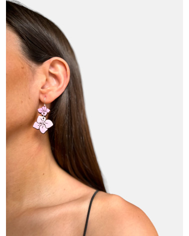 PENDIENTES HORTENSIA DOBLE GANCHO