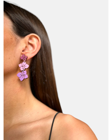 PENDIENTES HORTENSIA TRIPLE