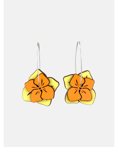 PENDIENTES HORTENSIA GANCHO LARGO