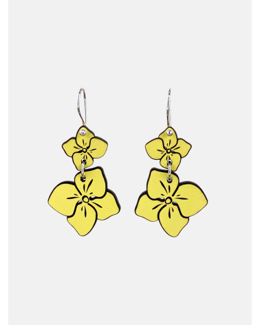 PENDIENTES HORTENSIA DOBLE GANCHO
