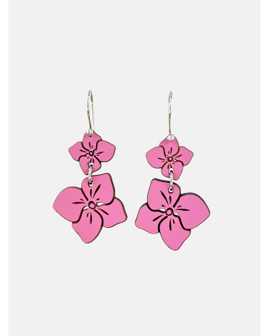 PENDIENTES HORTENSIA DOBLE GANCHO