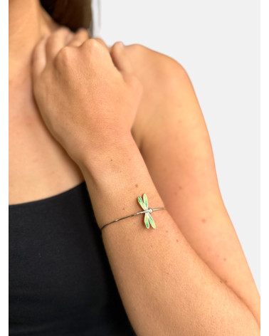 PULSERA LIBÉLULA ESMALTE ARO