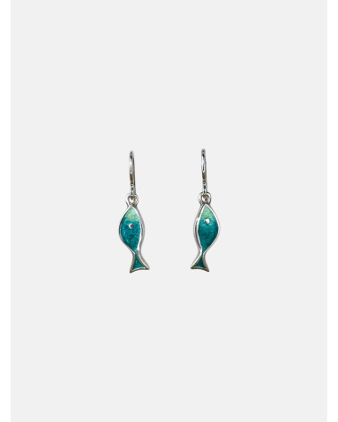 PENDIENTES PEZ ESMALTE GANCHO