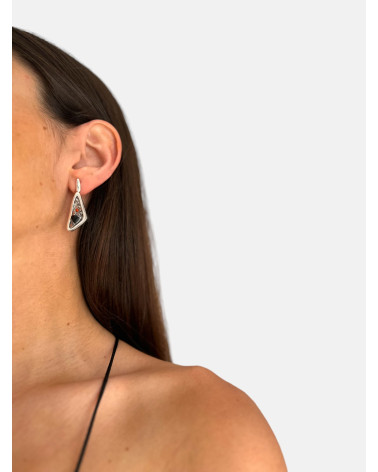 PENDIENTES AZABACHE Y CORAL BARRA