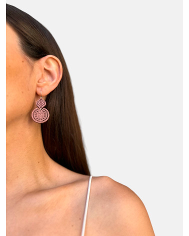 PENDIENTES GUIPUR REDONDOS GANCHO