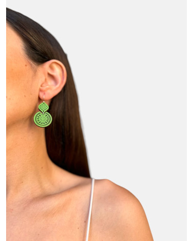 PENDIENTES GUIPUR REDONDOS GANCHO