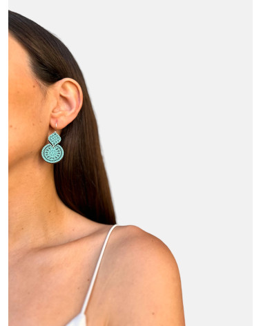 PENDIENTES GUIPUR REDONDOS GANCHO
