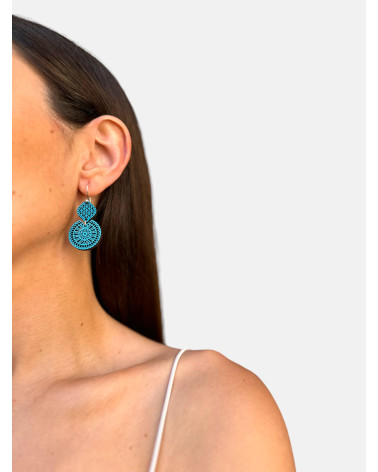 PENDIENTES GUIPUR REDONDOS GANCHO