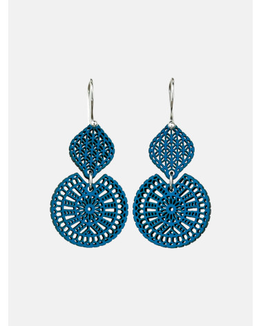 PENDIENTES GUIPUR REDONDOS GANCHO