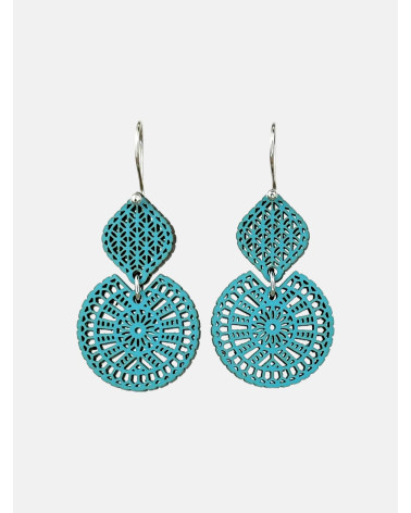 PENDIENTES GUIPUR REDONDOS GANCHO