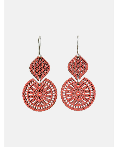 PENDIENTES GUIPUR REDONDOS GANCHO