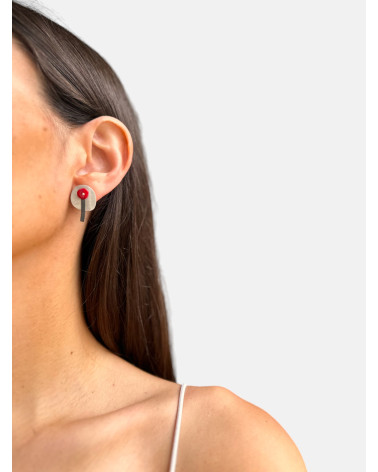 PENDIENTES FLORES CORAL