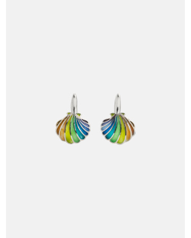 PENDIENTES CONCHA ESMALTE BARRA
