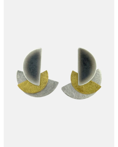 PENDIENTES GEO MIKADO LATÓN