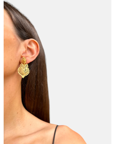 PENDIENTES BRINCOS CHAPADOS PRESIÓN