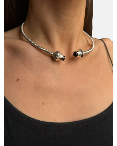 COLLAR TORQUE AZABACHE FILIGRANA